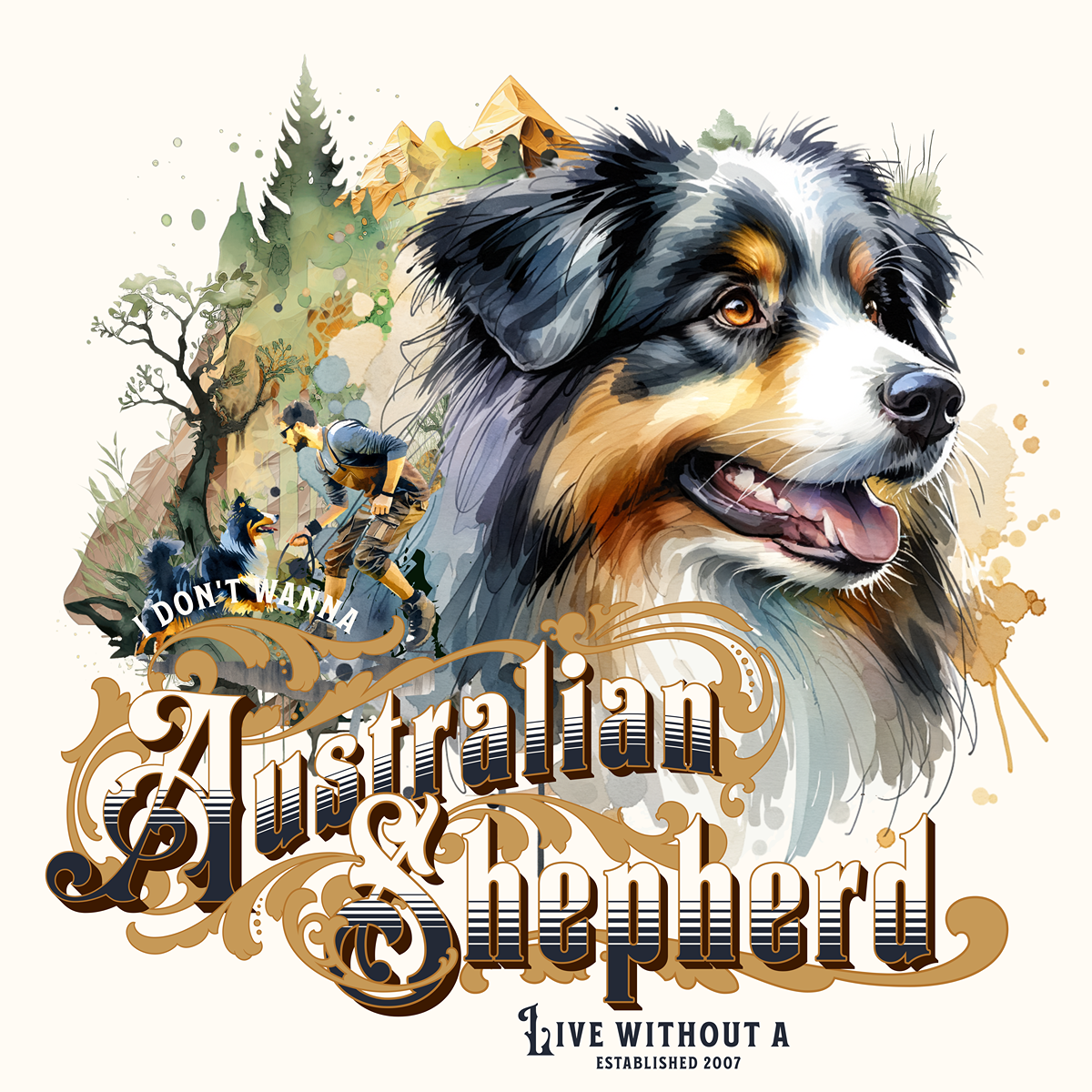 Australian Shepherd - Tableau décoratif