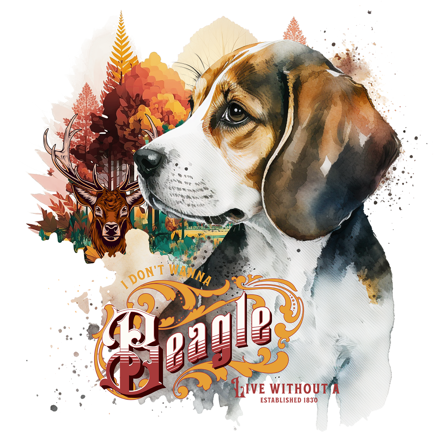 Beagle - Tableau décoratif