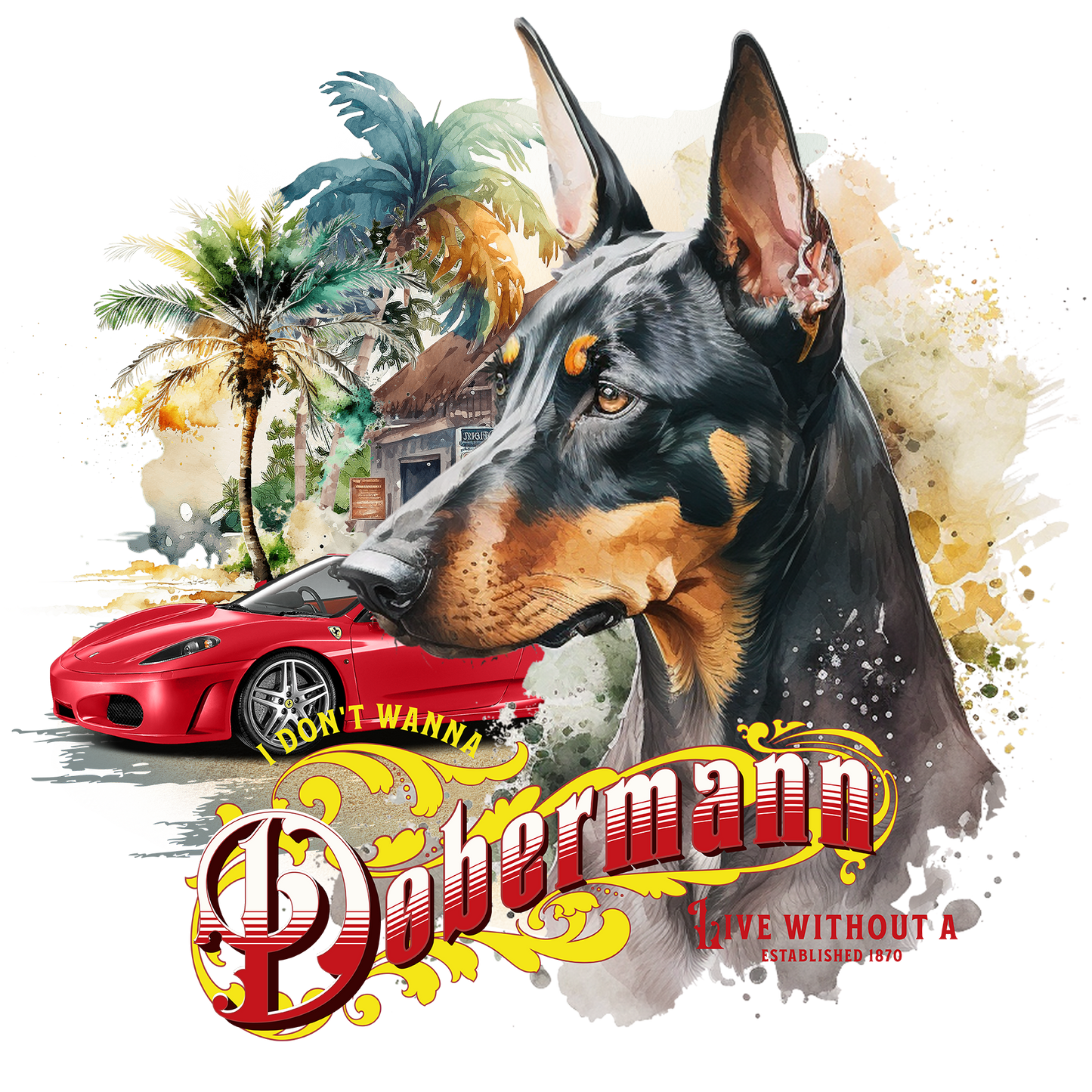 Dobermann - Tableau décoratif