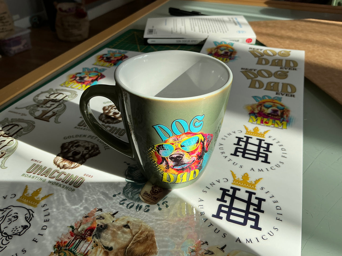 Mug rond "Dog Dad" modèle 1 | 22 cl
