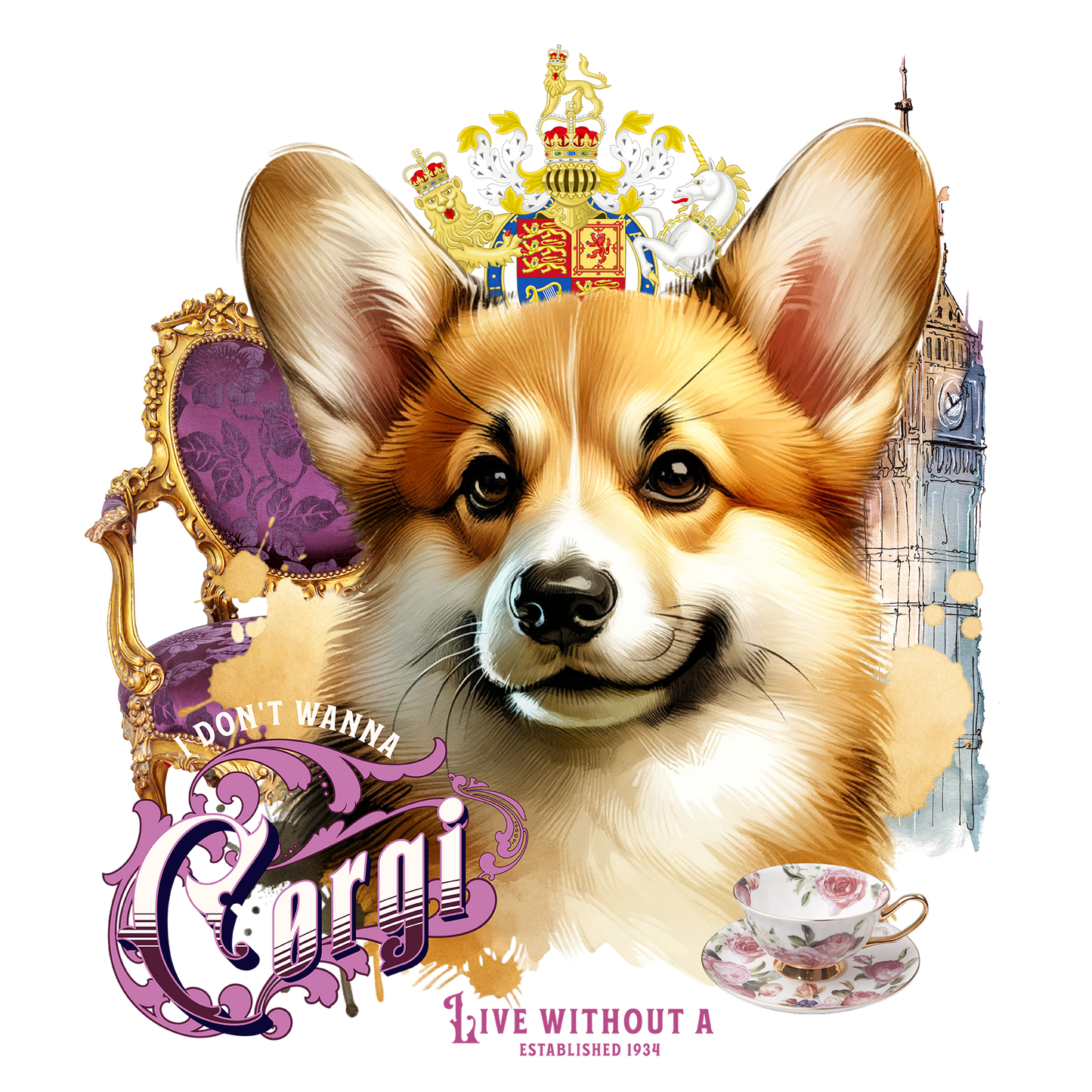 Pembroke Welsh Corgi - Tableau décoratif