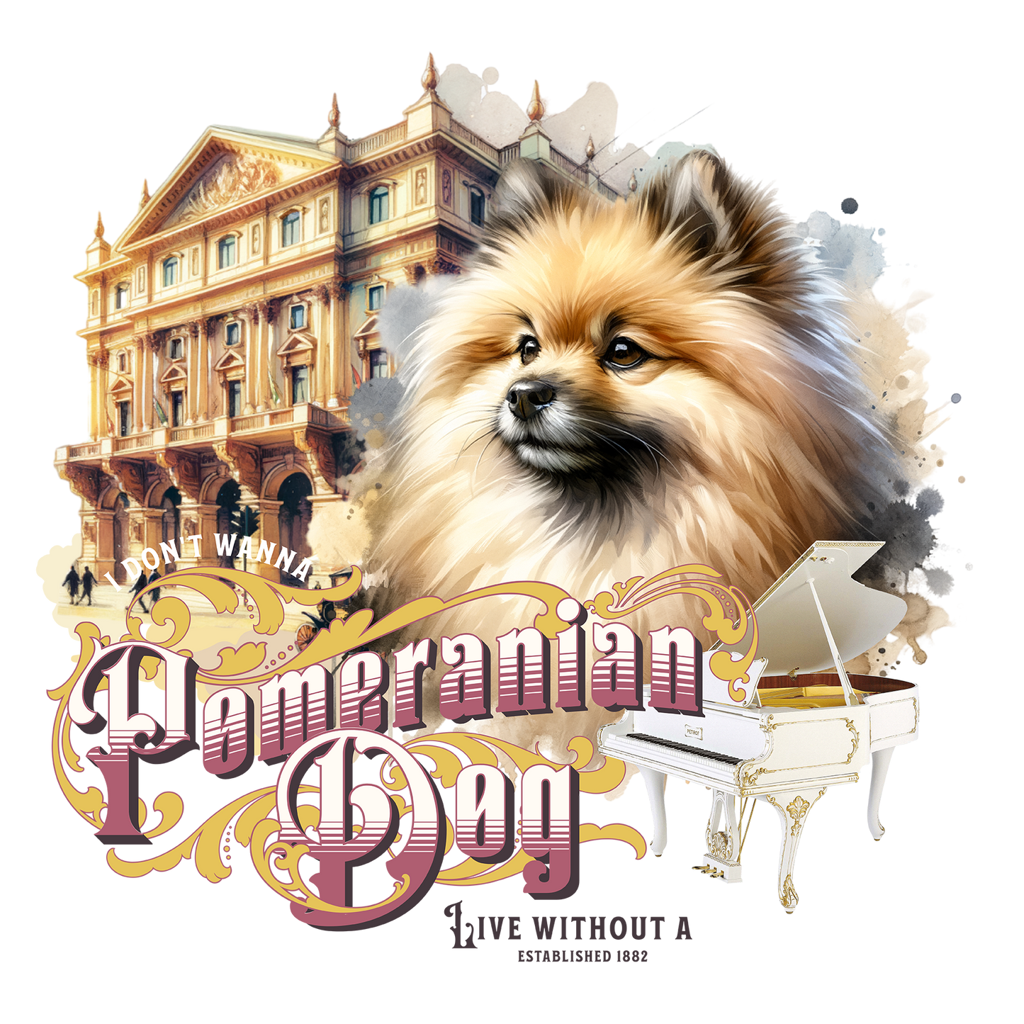 Pom Dwarf Spitz - Tableau décoratif