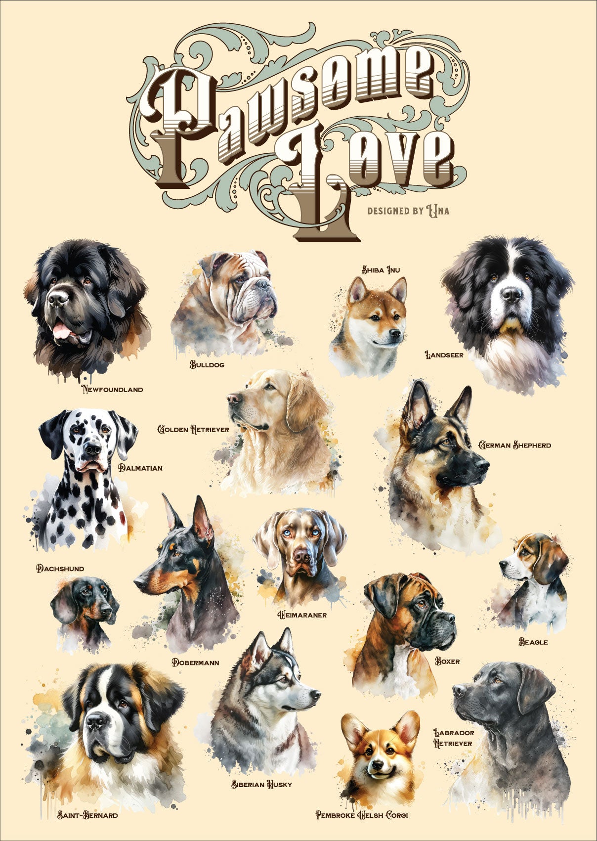 Affiche "Pawsome Love"