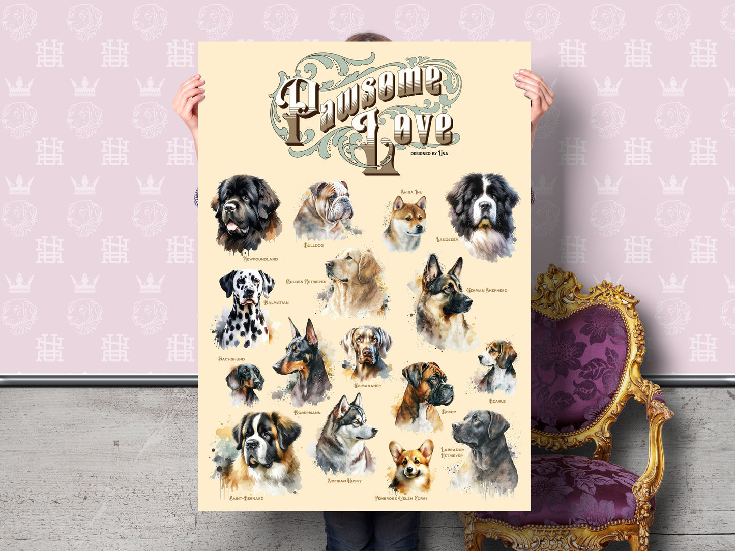 Affiche "Pawsome Love"