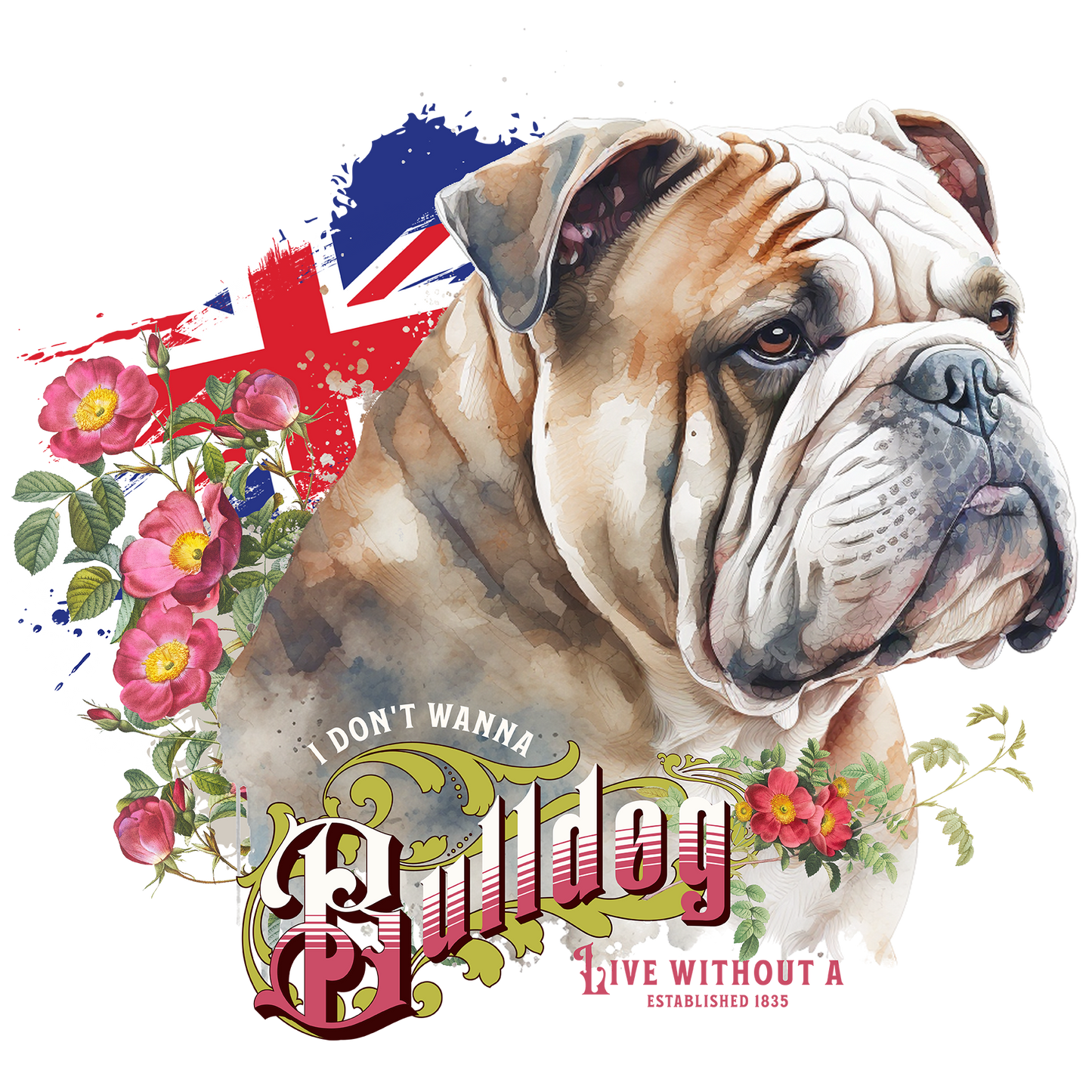 Bulldog - Tableau décoratif