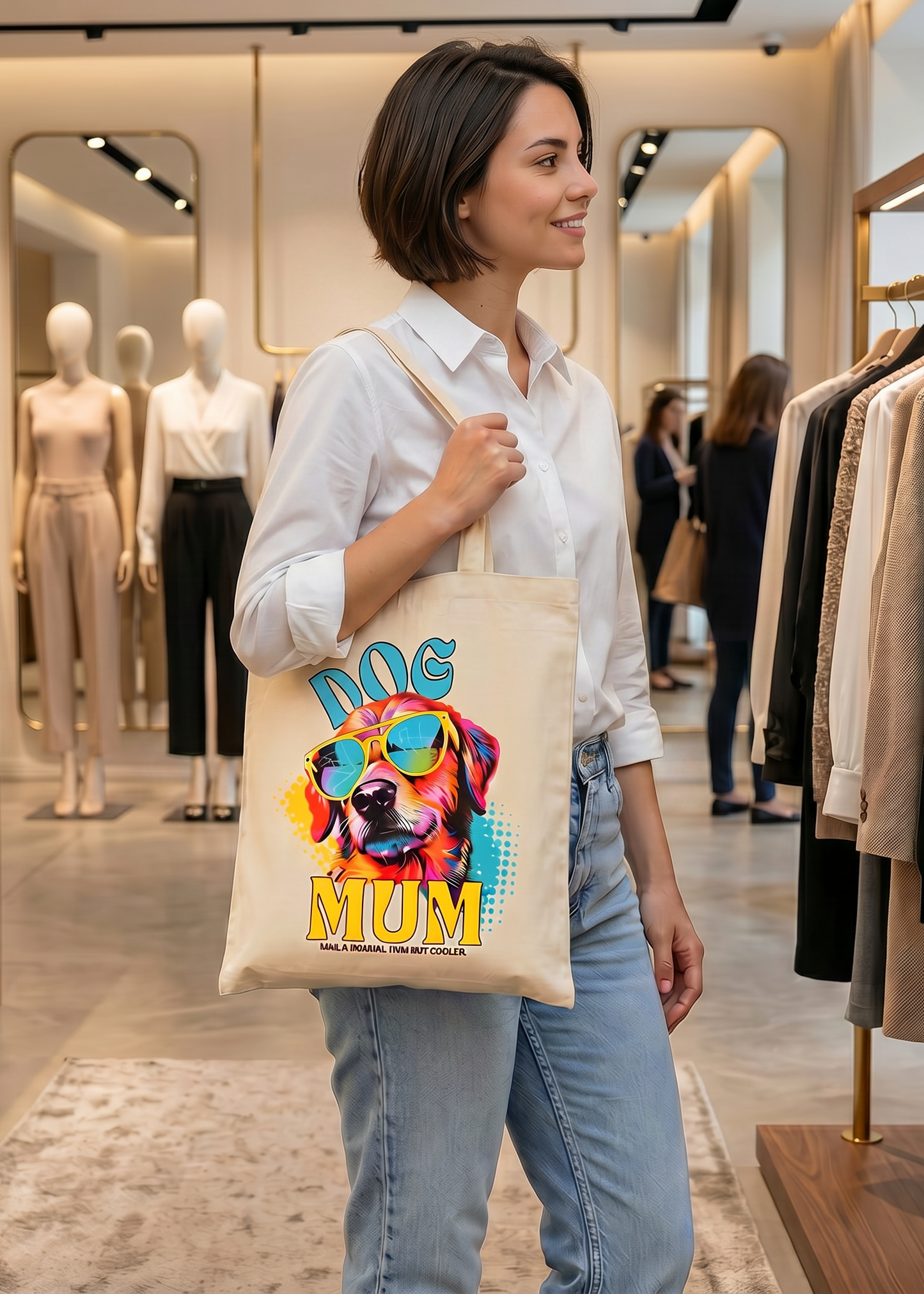 Tote-Bag Dog Mum summer by Una