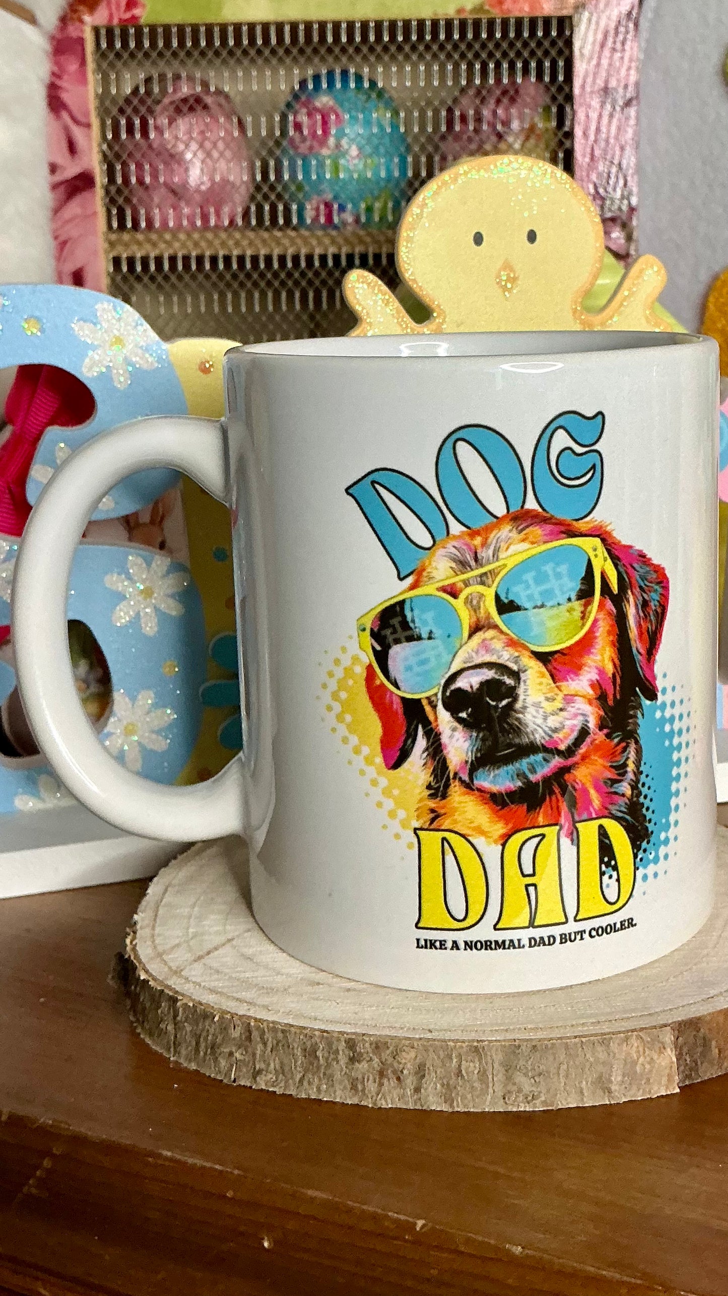 Mug rond "DogDad Summer"- Golden Retriever | 33CL