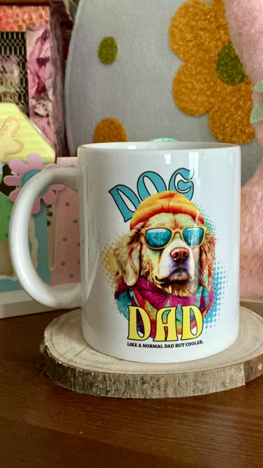 Mug rond "DogDad Winter"- Golden Retriever | 33CL