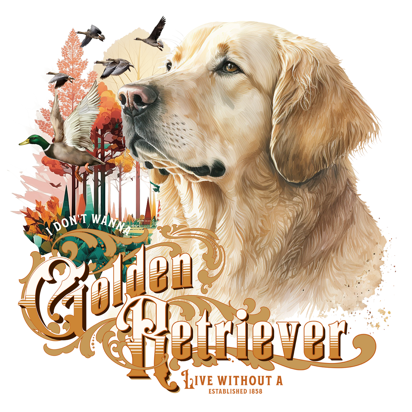 Golden Retriever - Tableau décoratif