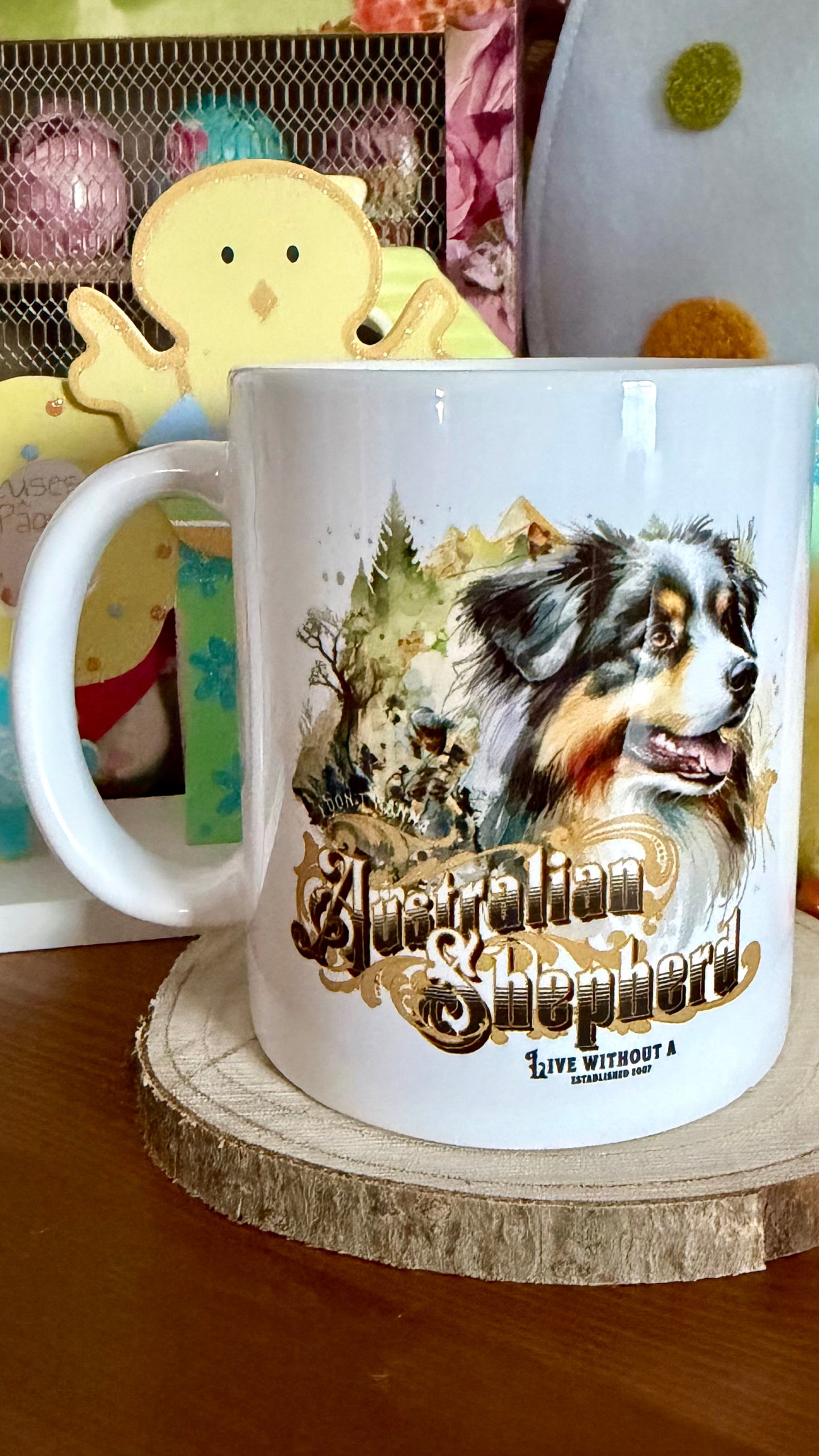 Mug rond "Dog Collection"- Australian Shepherd | 33CL