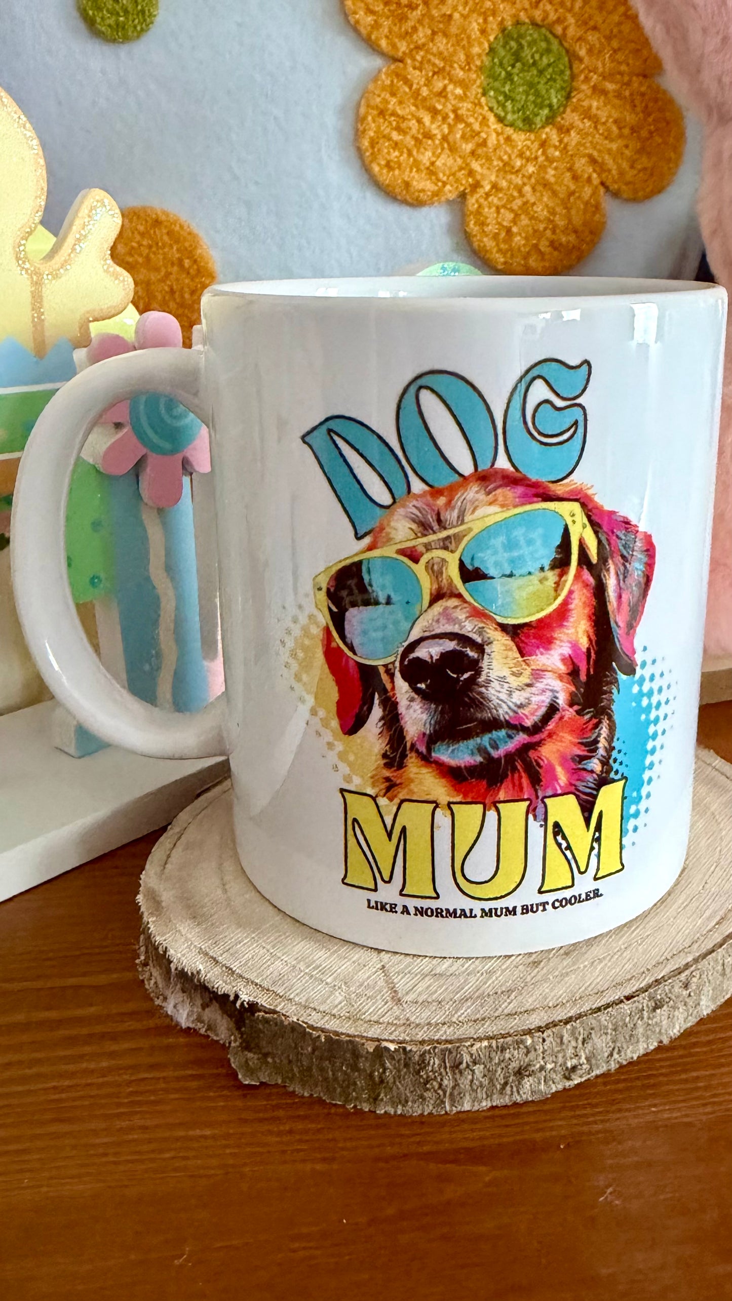 Mug rond "DogMum Summer"- Golden Retriever | 33CL