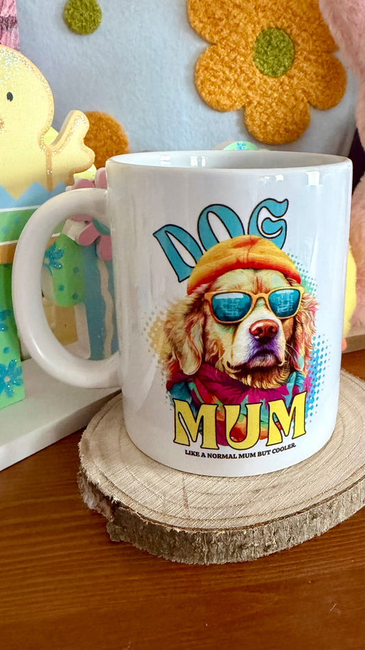 Mug rond "DogMum Winter"- Golden Retriever | 33CL