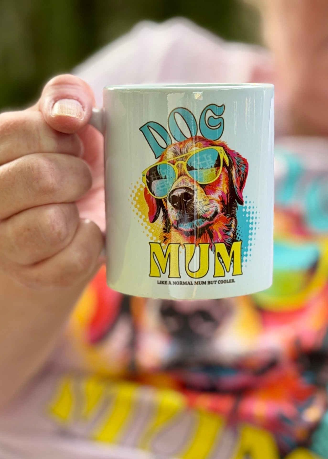 Mug rond "DogMum Summer"- Golden Retriever | 33CL