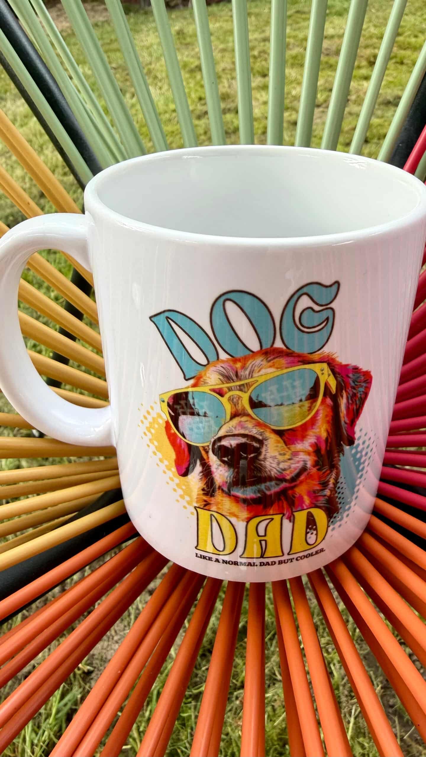 Mug rond "DogDad Summer"- Golden Retriever | 33CL