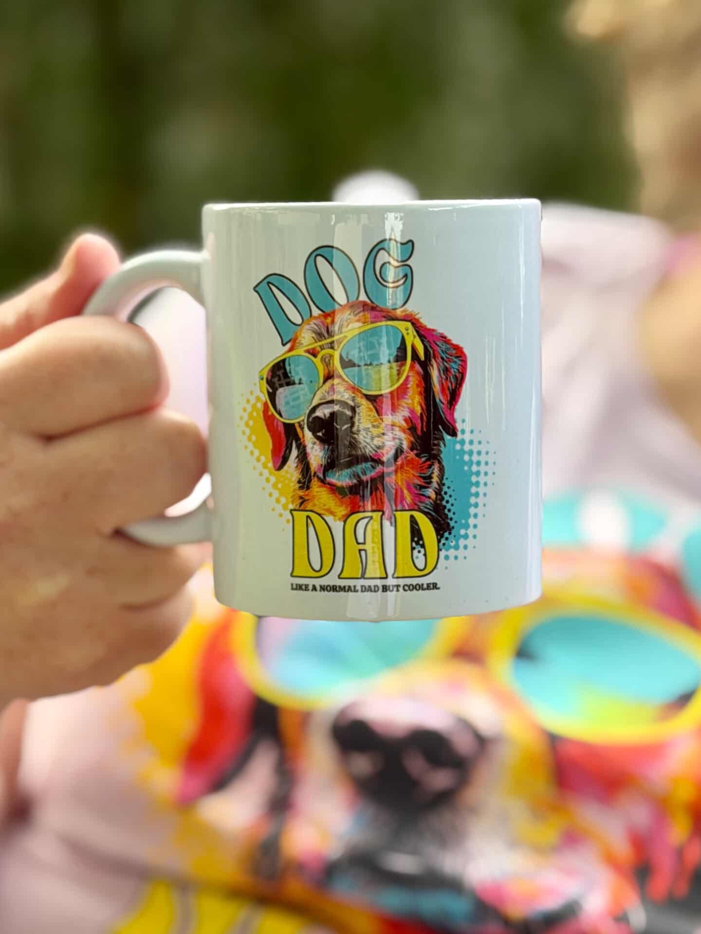 Mug rond "DogDad Summer"- Golden Retriever | 33CL
