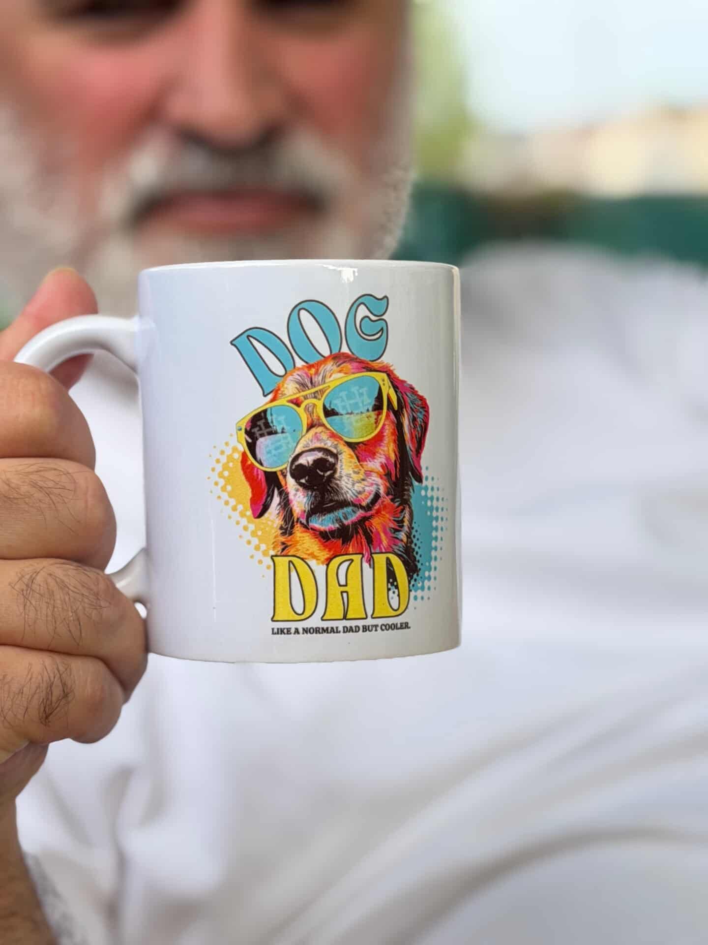 Mug rond "DogDad Summer"- Golden Retriever | 33CL