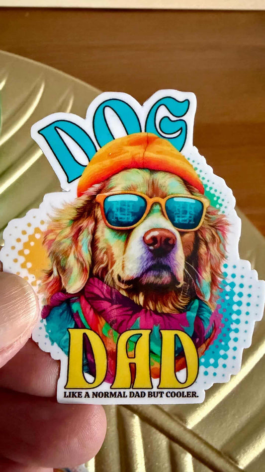 Sticker Dog Dad Winter