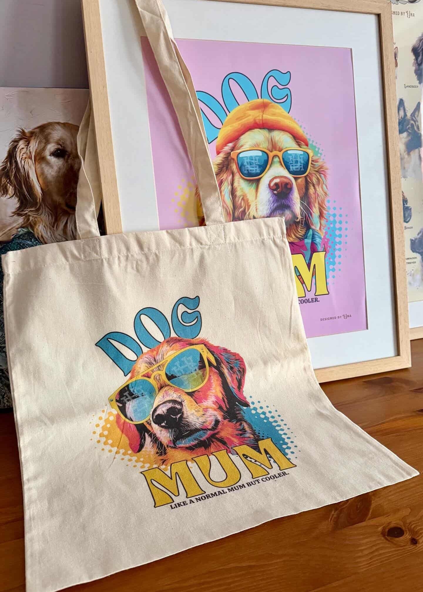Tote-Bag Dog Mum summer by Una