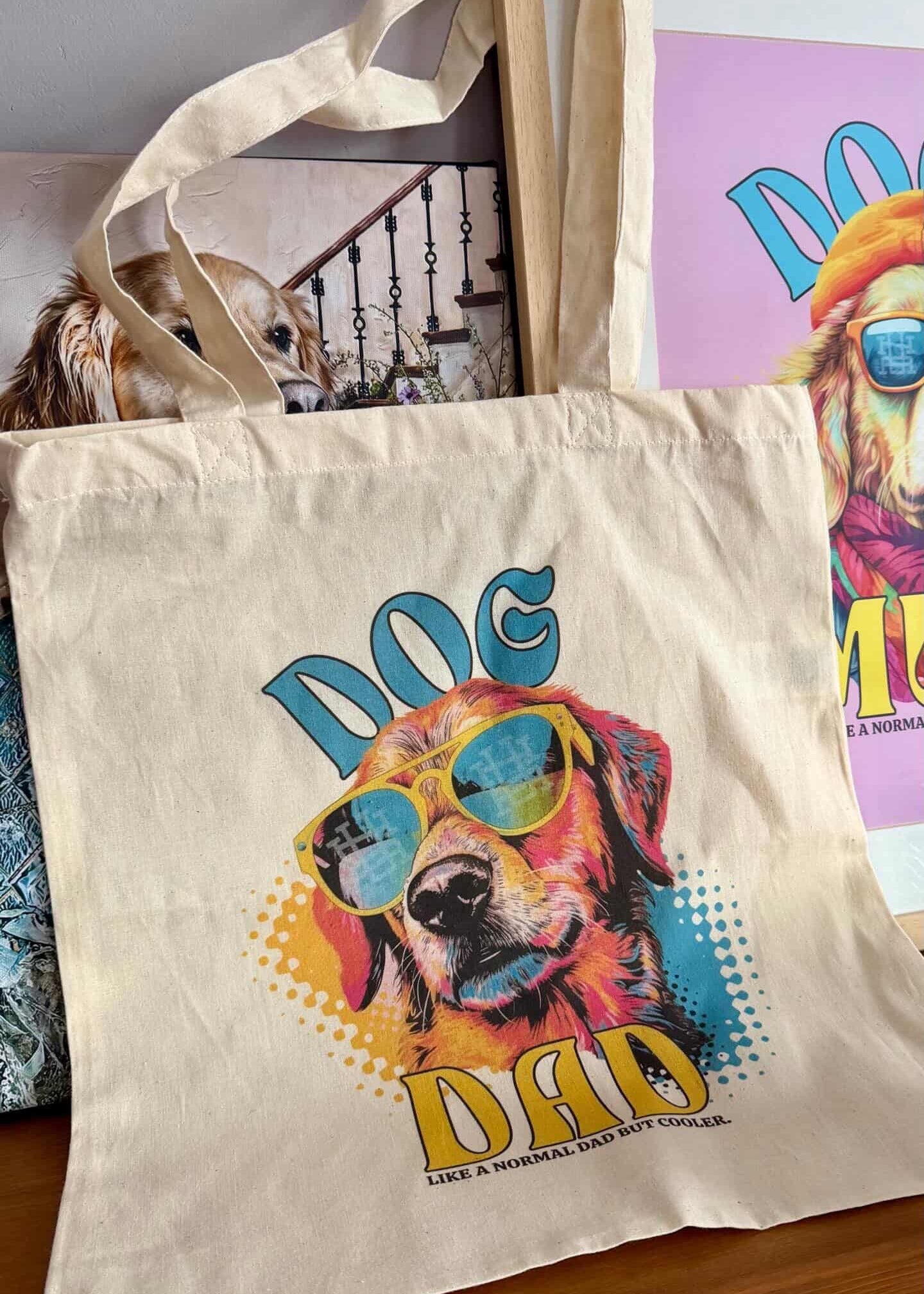 Tote-Bag Dog Dad summer by Una