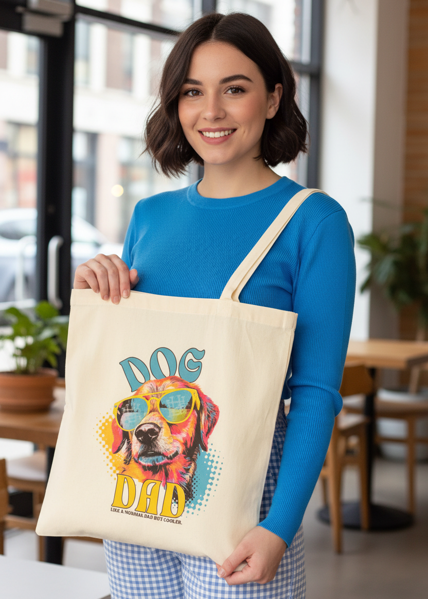 Tote-Bag Dog Dad summer by Una