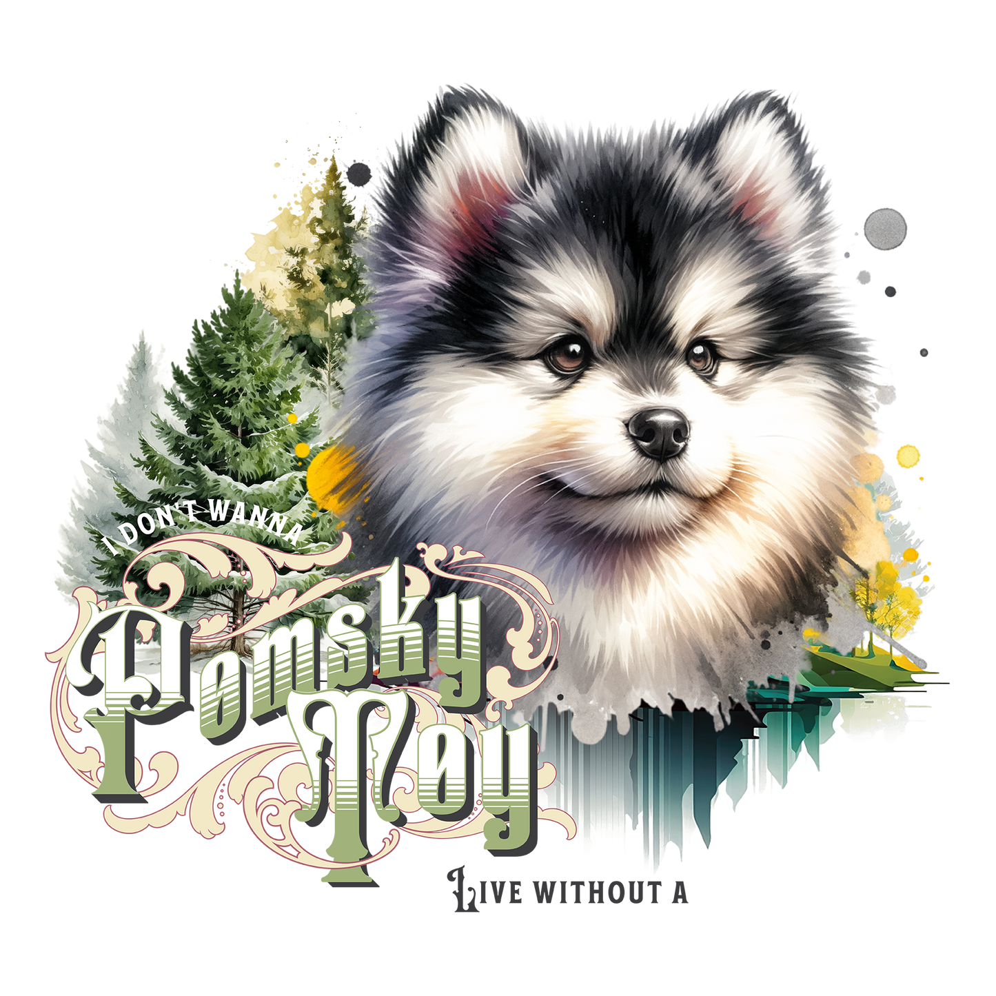 Pomsky Toy - Tableau décoratif